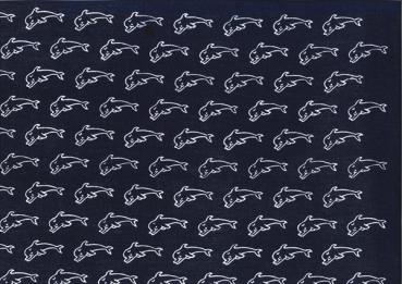 Nickituch Delfin, 53 x 53 cm