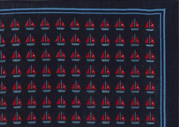 Nickituch Mittleres Segelboot, 53 x 53 cm