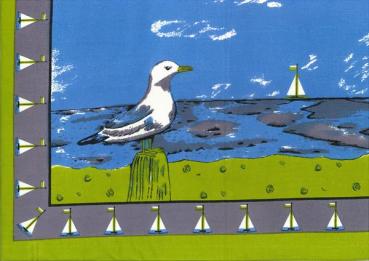 Nickituch Möwe, 53 x 53 cm