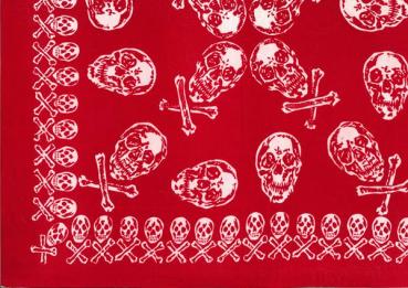 Nickituch Pirat rot, 53 x 53 cm