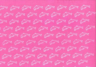 Nickituch Delfin, 53 x 53 cm