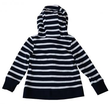 Kapuzenjacke "Langeneß", blau/weiß