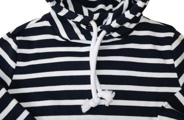 Kapuzenpullover "Sydney", blau/weiß gestreift