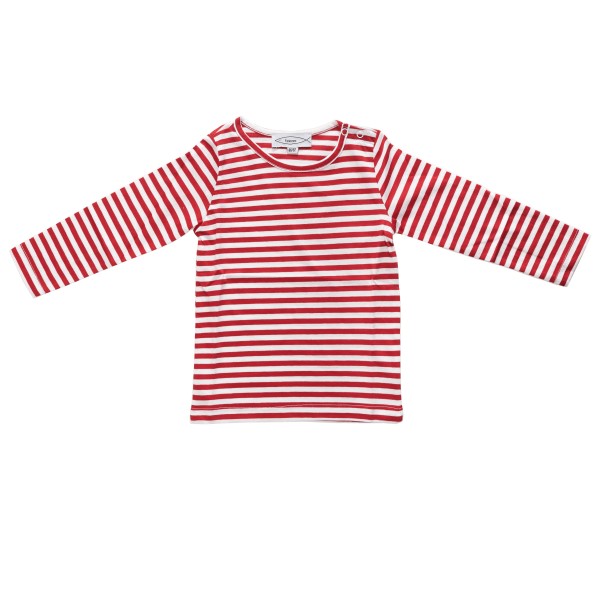 Fishermen® Ringelshirt Michel Kinder | rot/weiß Langarm gestreift für Shop