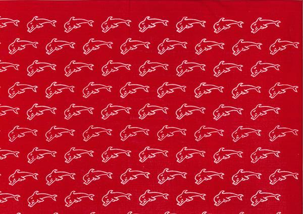 Nickituch Delfin, 53 x 53 cm
