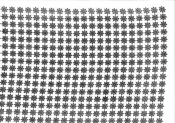 Nickituch Kleines Steuerrad, 53 x 53 cm