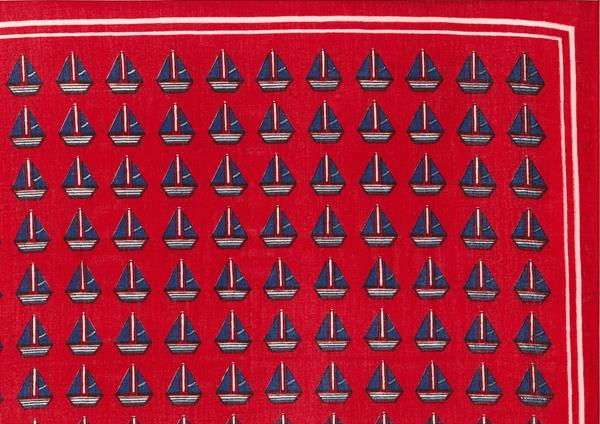 Nickituch Mittleres Segelboot, 53 x 53 cm