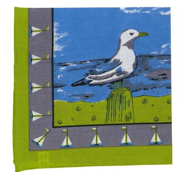 Nickituch Möwe, 53 x 53 cm