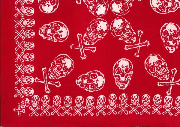 Nickituch Pirat rot, 53 x 53 cm
