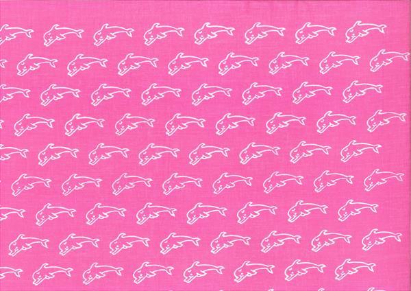 Nickituch Delfin, 53 x 53 cm