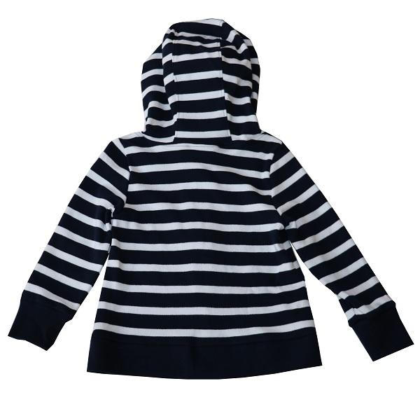 Kapuzenjacke "Langeneß", blau/weiß