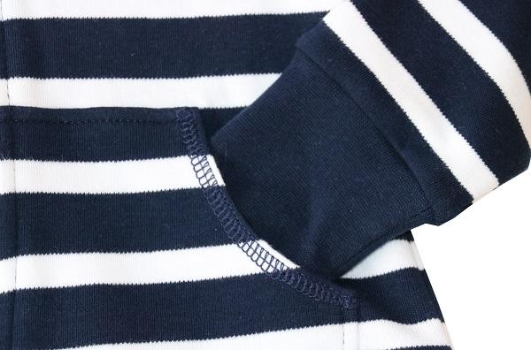 Kapuzenjacke "Langeneß", blau/weiß