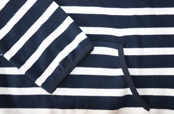 Kapuzenpullover "Sydney", blau/weiß gestreift