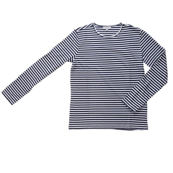 Ringelshirt Michael Langarm blau/weiß gestreift für Herren